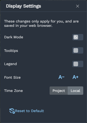 Configuring display settings for SMART
