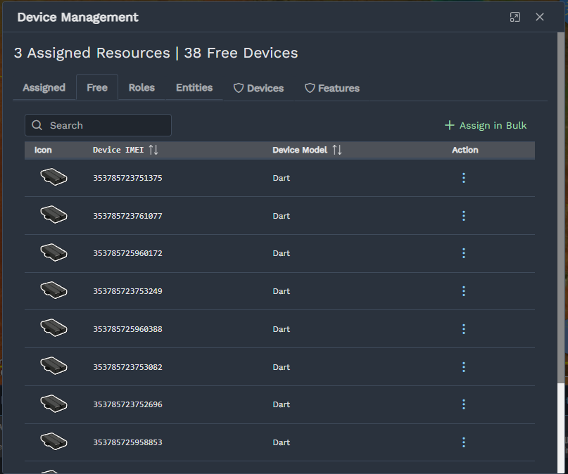 Free devices tab