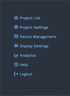 Main menu display for SMART coordinators